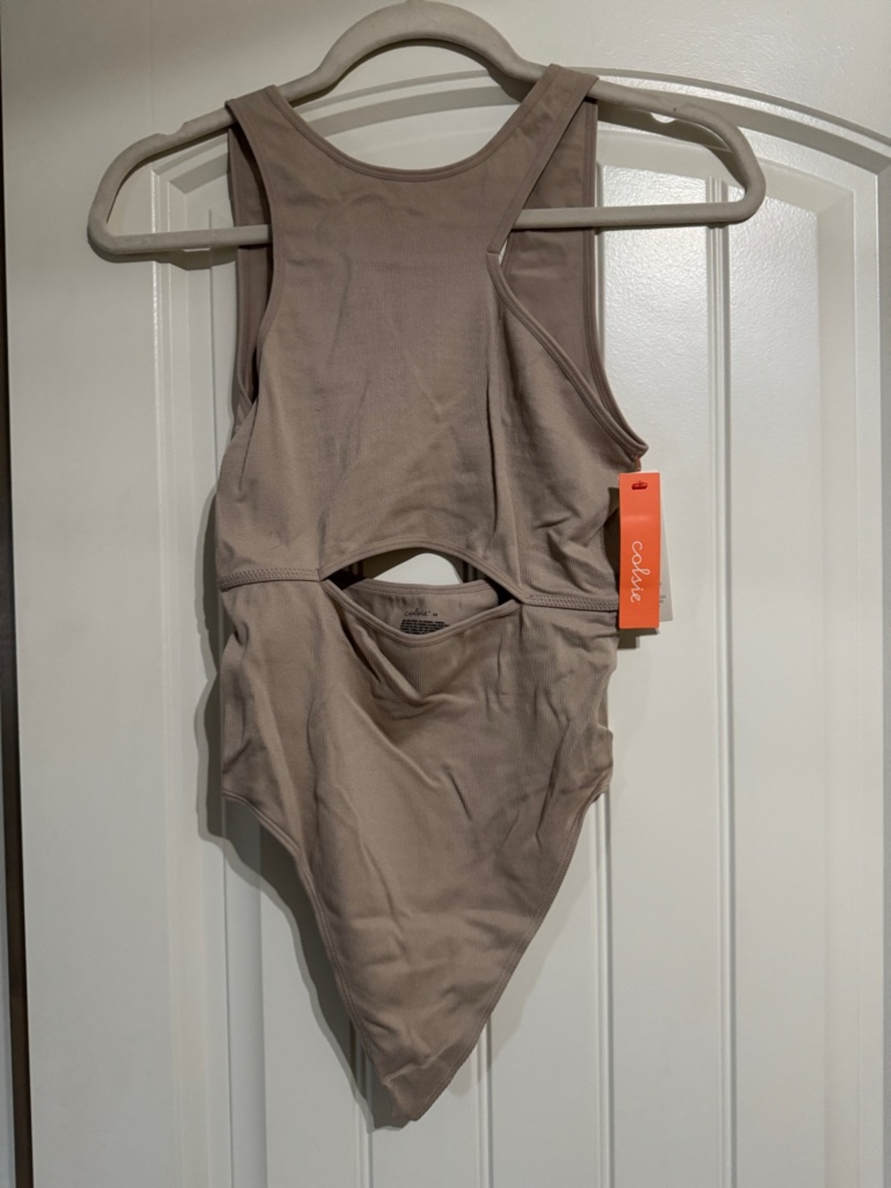 Body Taupe Ribbed One-Piece Bodysuit